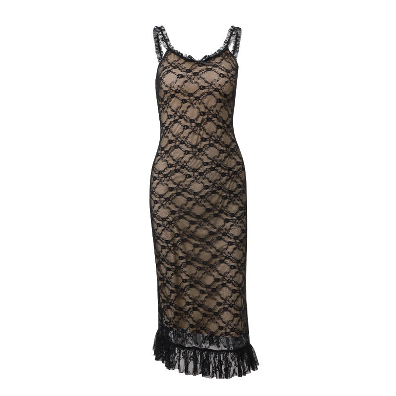 The Midnight Hour Lace Slip Maxi Dress