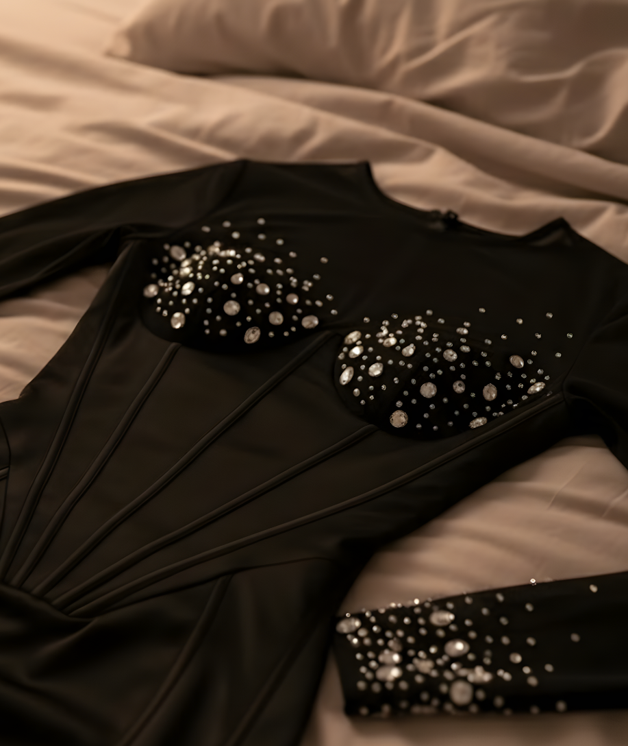 Rhinestone Corset Mini Dress