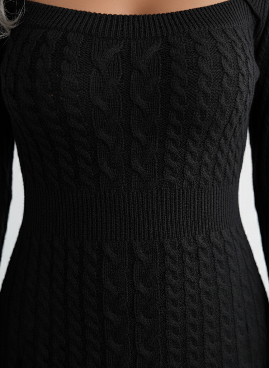 The 'Cozy-Chic' Cut-Out Knit Mini Dress