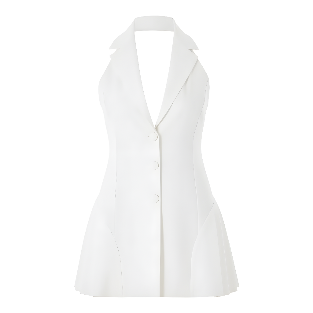 The 'Main Event' Halter Tux Dress