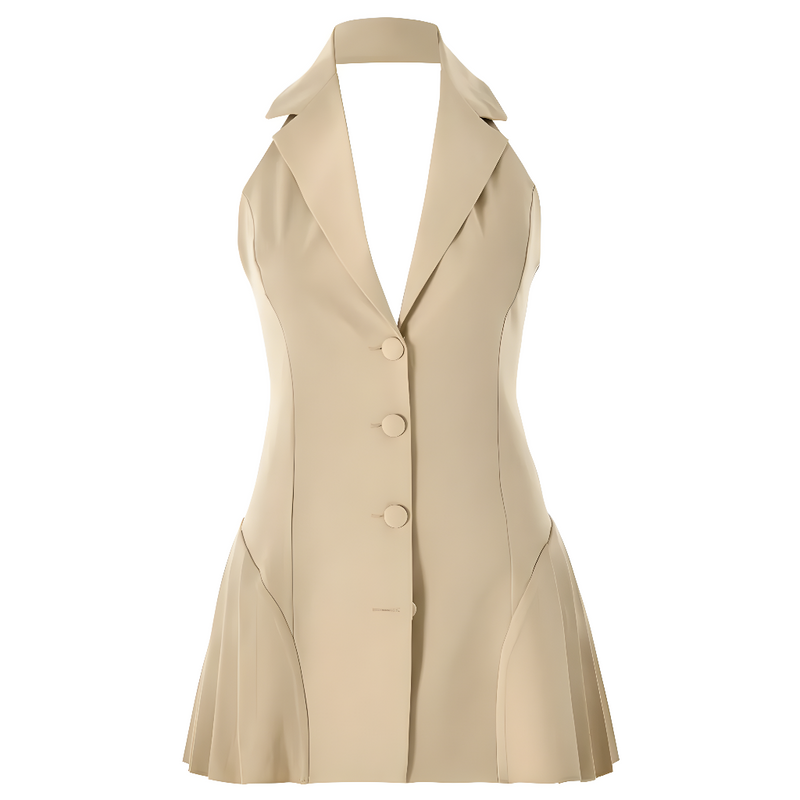 The 'Main Event' Halter Tux Dress