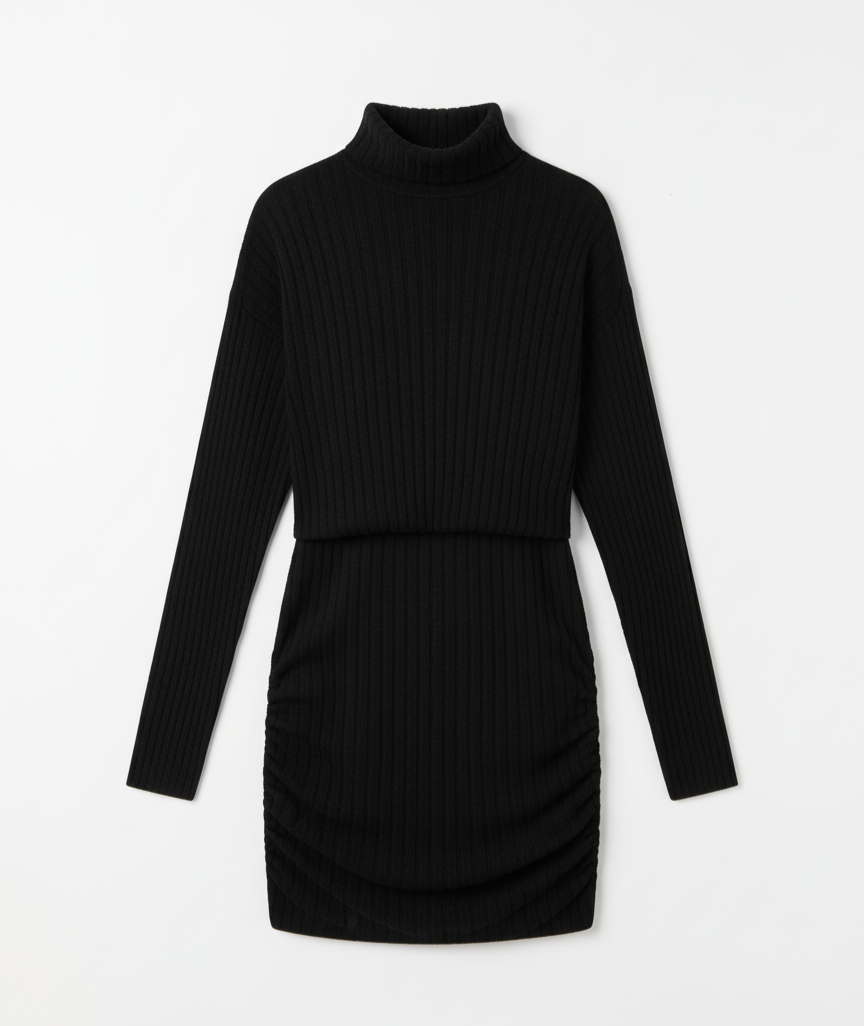 The 'Cozy-Chic' Ribbed Knit Mini Dress