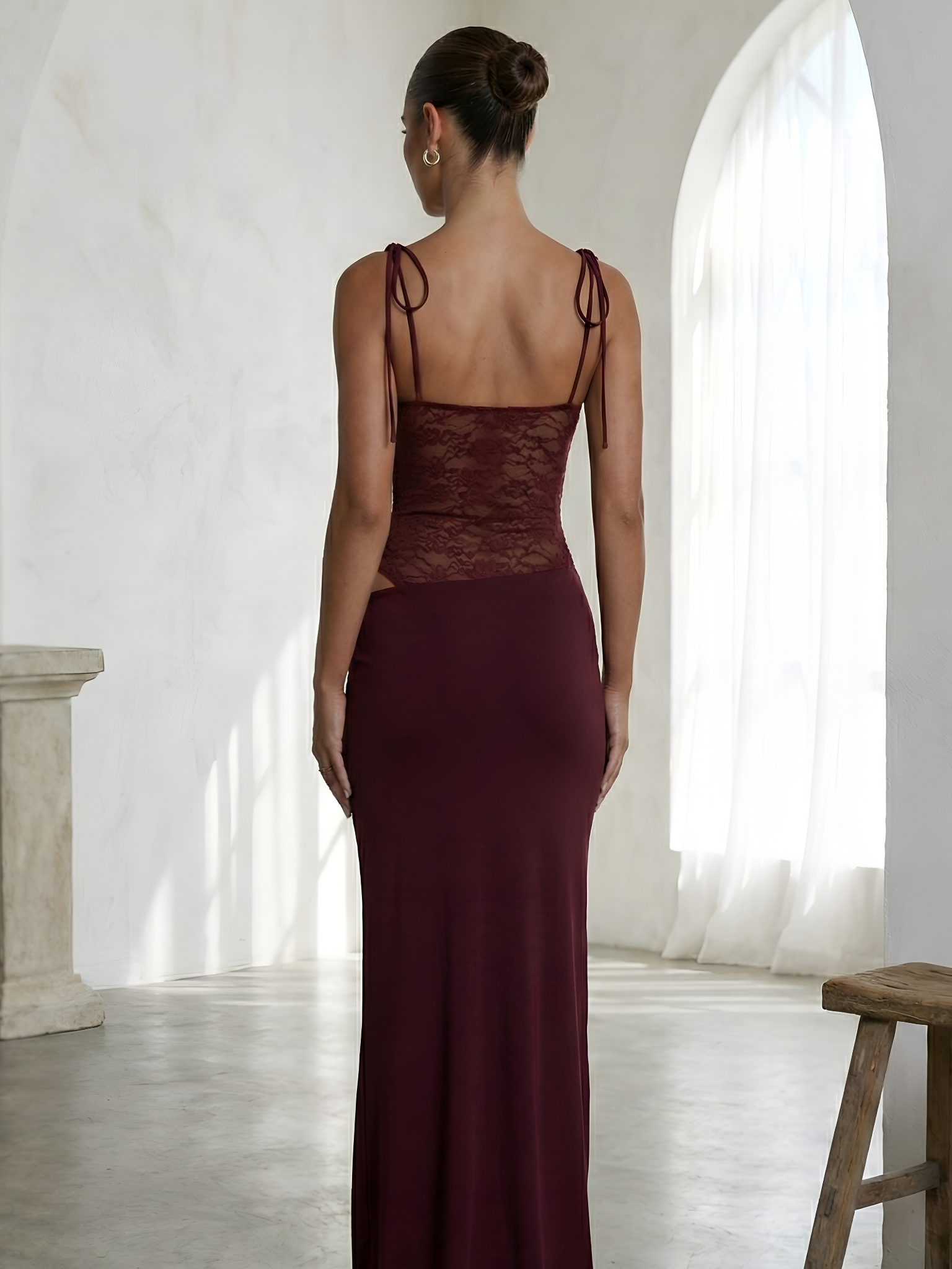 Luxe Lace Illusion Maxi Dress