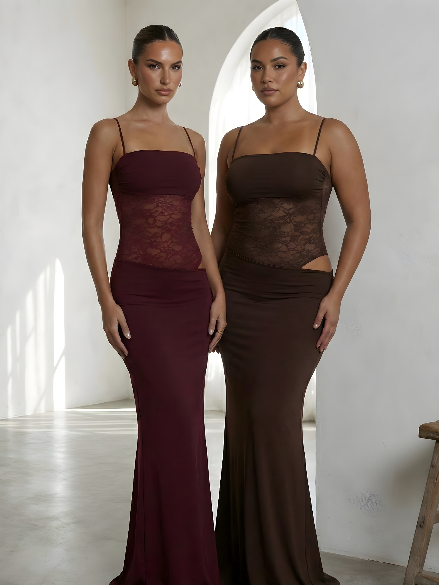 Luxe Lace Illusion Maxi Dress