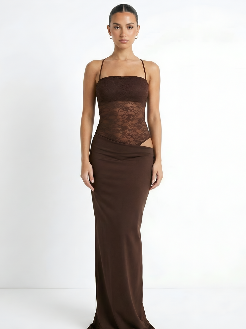 Luxe Lace Illusion Maxi Dress