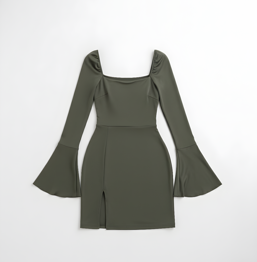 The 'Muse' Bell Sleeve Mini Dress