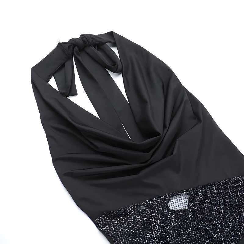 Cowl Neck Halter Mini Dress