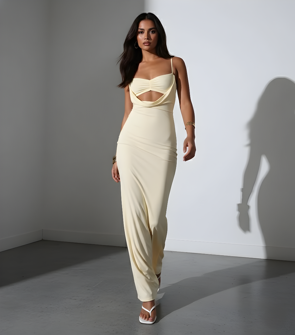 The Goddess Era Cut-Out Maxi Dress