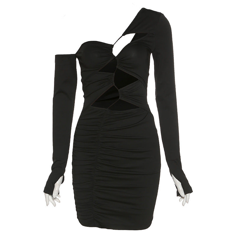 The 'Nightcrawler' Cut-Out Ruched Mini Dress
